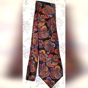 Paisley Patterned Silk Tie, Vintage From Lazarus